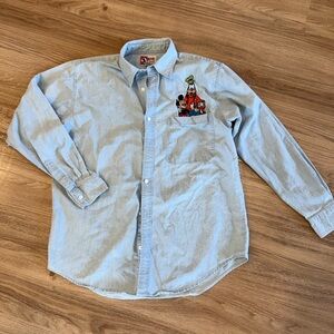 Disney Goofy and Mickey Light Blue Casual Shirt